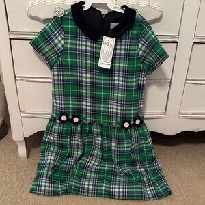 Florence Eiseman Green and Blue Plaid Dress